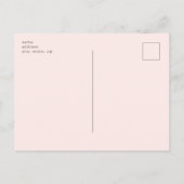 Baby shower moderne Maman Photo Blush Invitation (Dos)