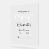 Baby shower moderne minimaliste transparent (Angle)