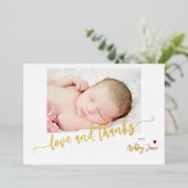 Baby shower moderne photo carte de remerciements f (Debout devant)