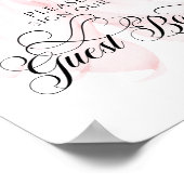 Baby shower moderne Pink Bow Livre d'or (Coin)