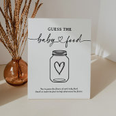 Baby shower moderne Script Devinez Le Panneau Alim