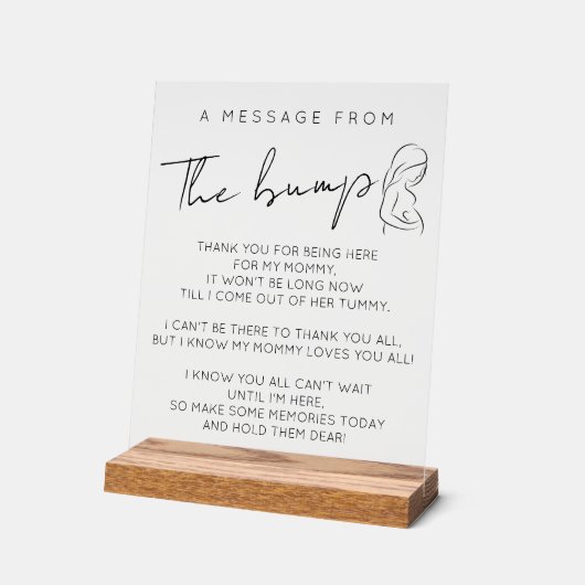 Baby shower moderne un message du choc (Angle)
