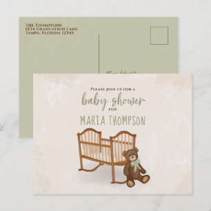 Baby shower Moderne Waterverf Gesmolten dier Briefkaart