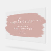 Baby shower moderne Welcome Paint White Blush (Angle)