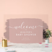 Baby shower moderne Welcome Paint White Blush (Mariage)