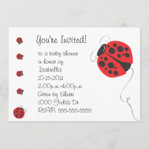 Baby shower Moeder Ladybug en Baby Ladybug Uitvoer Kaart