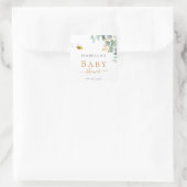 Baby shower moeder om eucaluptusscript te zijn vierkante sticker (Tas)