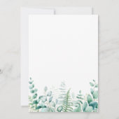 Baby shower-moerasgebied eucalyptusbos kaart (Achterkant)