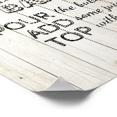 Baby shower MOM-OSA BAR Teken Succulent Rustisch H Poster (Hoek)