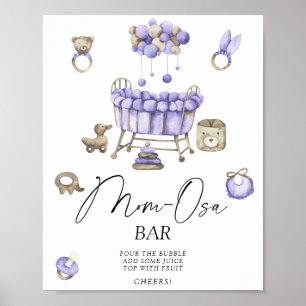 Baby shower Momosa bar voor de babyspeelzaal Poster