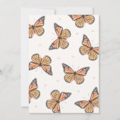 Baby shower Monarque Papillon Invitation (Dos)