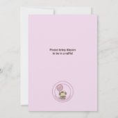 Baby shower MONKEY Invitation Bébé ORCHID CJ-O (Dos)