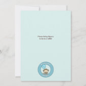 Baby shower MONKEY Invitation Crib CJ-BLUE (Dos)