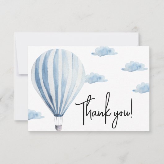 Baby shower montgolfière merci (Devant)