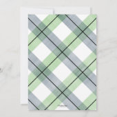 baby shower moustache invitation verte marine arc  (Dos)