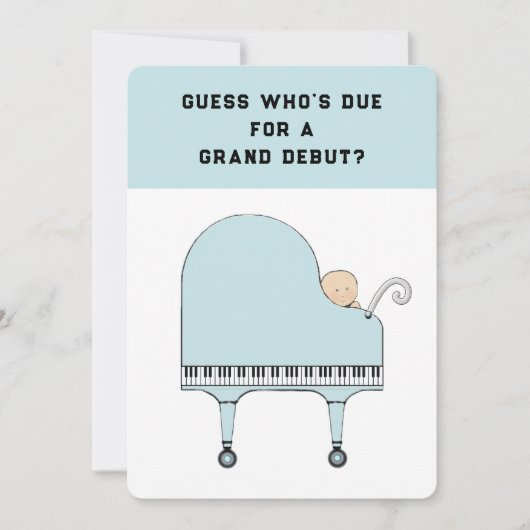 Baby shower Musique Thème Invitation (Devant)