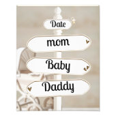 Baby Shower Muur Kunst Foto Afdruk (Voorkant)