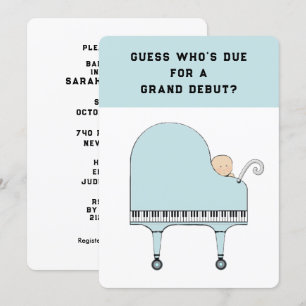 Baby shower Muziek Thema Uitnodiging