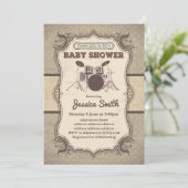  BABY SHOWER - muziekdrum Kaart (Staand voorkant)