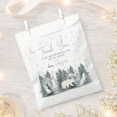 Baby shower naturel Woodland merci pour les sacs (Coupé)