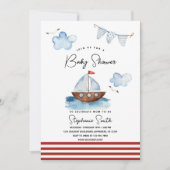 Baby shower nautique Boy Invitation (Devant)