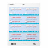 Baby shower nautique Étiquettes bouteille d'eau (Feuille entière)