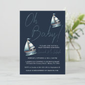 Baby shower nautique Invitation (Debout devant)