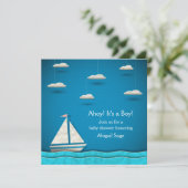 Baby shower nautique Invitation ~ Garçons (Debout devant)