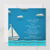 Baby shower nautique Invitation ~ Garçons (Dos)