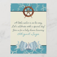 Baby shower nautique Invitations pour garçons