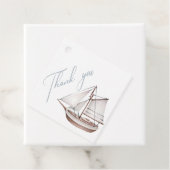 Baby shower nautique Merci Favoriser les étiquette (En situation)