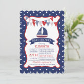 Baby shower nautique moderne Invitation (Debout devant)