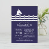 Baby shower nautique moderne Invitation (Debout devant)