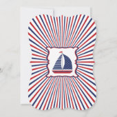 Baby shower nautique moderne Invitation (Dos)