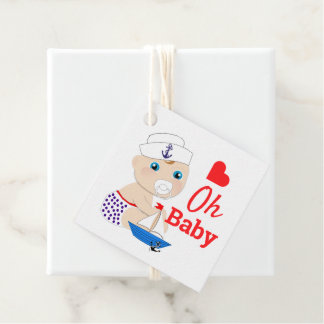 Baby shower nautische jongens Schattige zeeman bla Bedankjes Labels