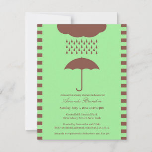 Baby shower Neutral Green Invitation Kaart