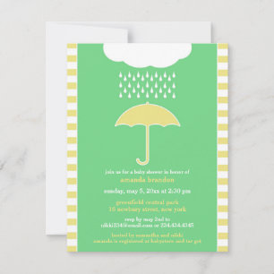 Baby shower Neutral Green Invitation Kaart