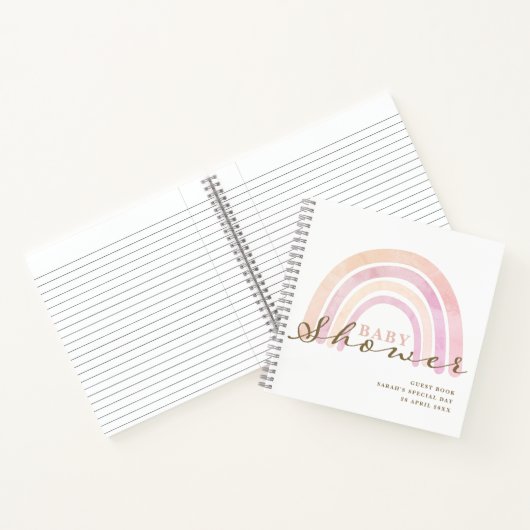 Baby shower Neutre Arc-en-ciel livre d'hôtes (Intérieur)