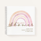 Baby shower Neutre Arc-en-ciel livre d'hôtes (Devant)
