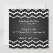 Baby shower neutre Invitation Elegant Chevron Blac (Dos)
