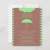 Baby shower Neutre Parapluie Vert Invitation (Devant)
