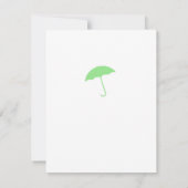 Baby shower Neutre Parapluie Vert Invitation (Dos)