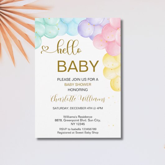Baby shower neutre pour les femmes Invitation