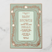 Baby shower neutre pour les sexes Invitation flora (Recto)