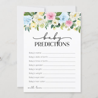 Baby shower Neutre selon le sexe Cartes de prédict