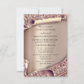 Baby shower New Girl Boy Feet Glamor Roos Gold 3D Kaart (Voorkant)