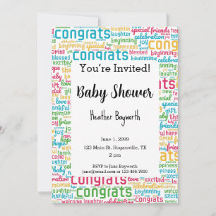 Baby shower nieuwe babyvoeding kaart