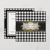 Baby shower Nodig Elegant Damask Blauwgroen Rood G Kaart (Voorkant / Achterkant)