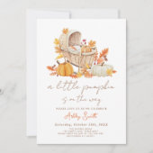 Baby shower nodigen kleine pompoen Herfst herfst Kaart (Voorkant)