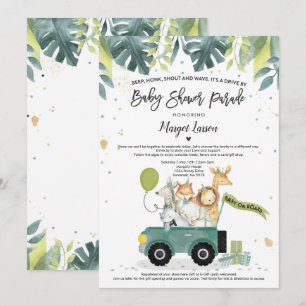 Baby shower nodigt Safari Baby shower uit Kaart